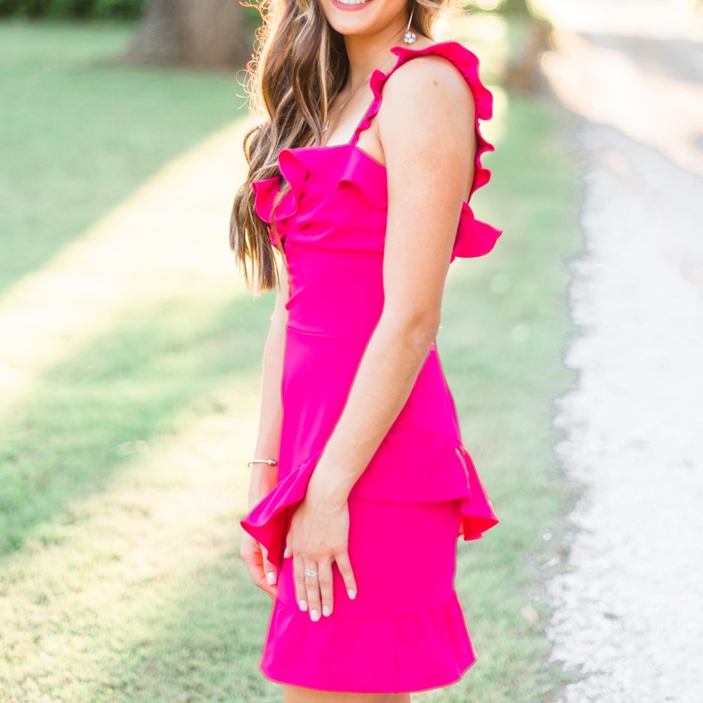 lover’s & friends hot pink dress
